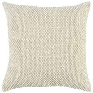 Rizzy Home - 20"x20" Oversize Vintage Square Throw Pillow Cover Ivory